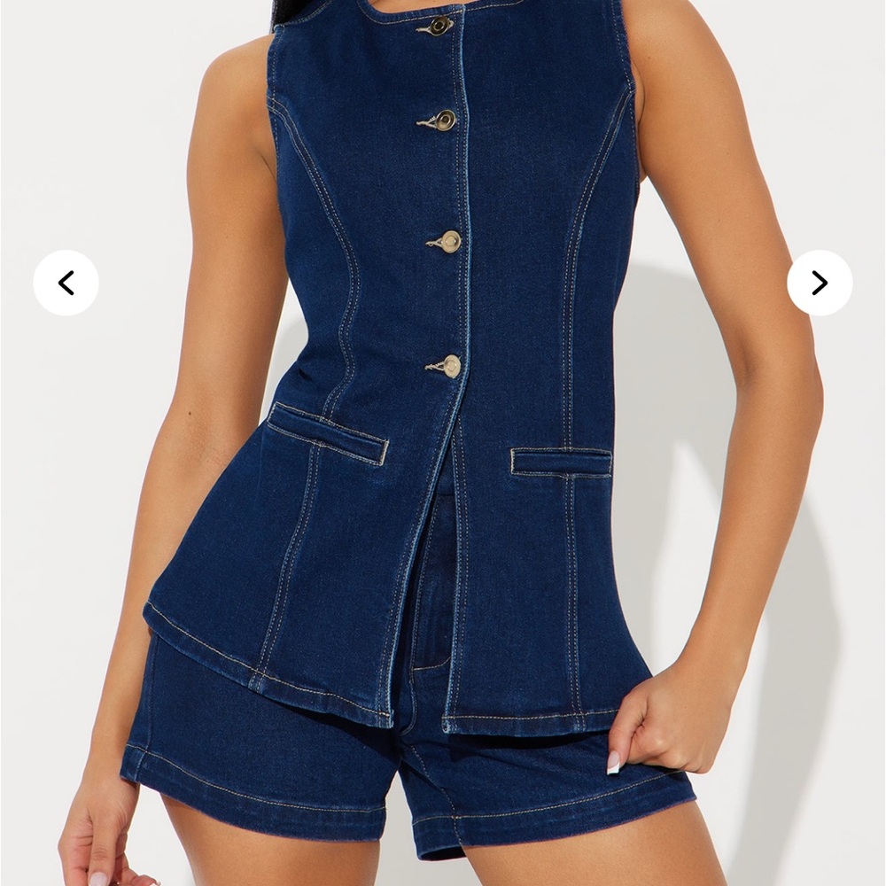 Fashion Nova Blue Denim Jumpsuit